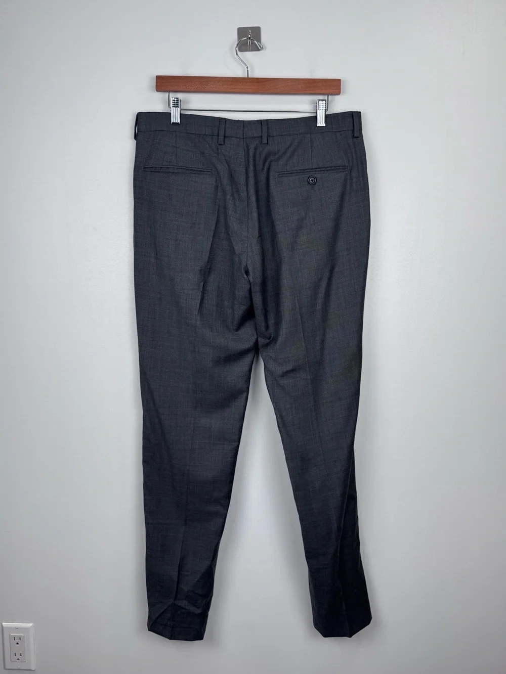 J.Crew Men Thompson Suit Grey Wool Suit‎ Jacket 40L Trouser 33x32
